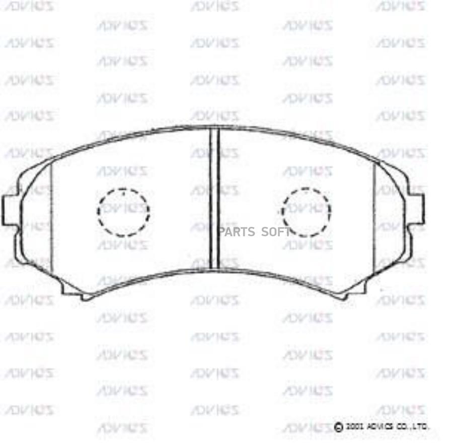 

Тормозные колодки ADVICS дисковые D1N003