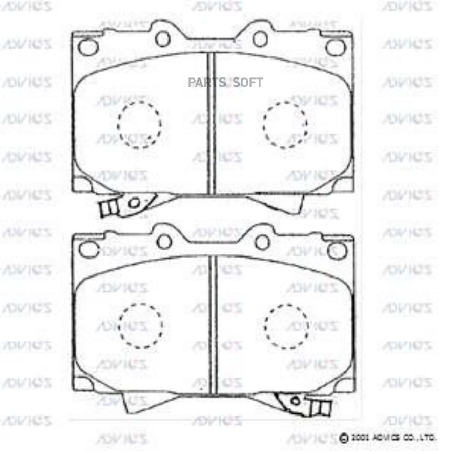 

Тормозные колодки ADVICS дисковые A1N144