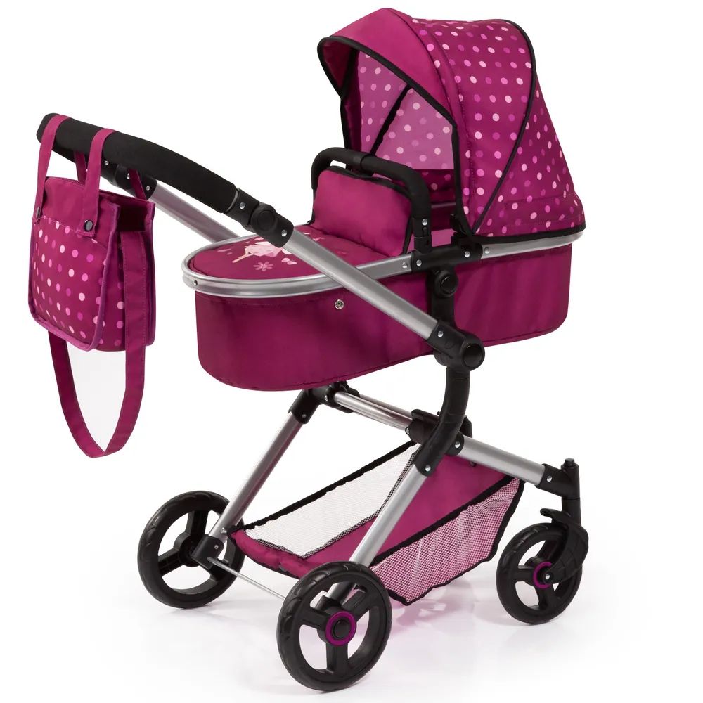 Детская коляска для кукол Bayer Design Pram Neo Vario фиолетовый мебель для кукол knopa кровать стол стулья тумбы фиолетовый и салатовый