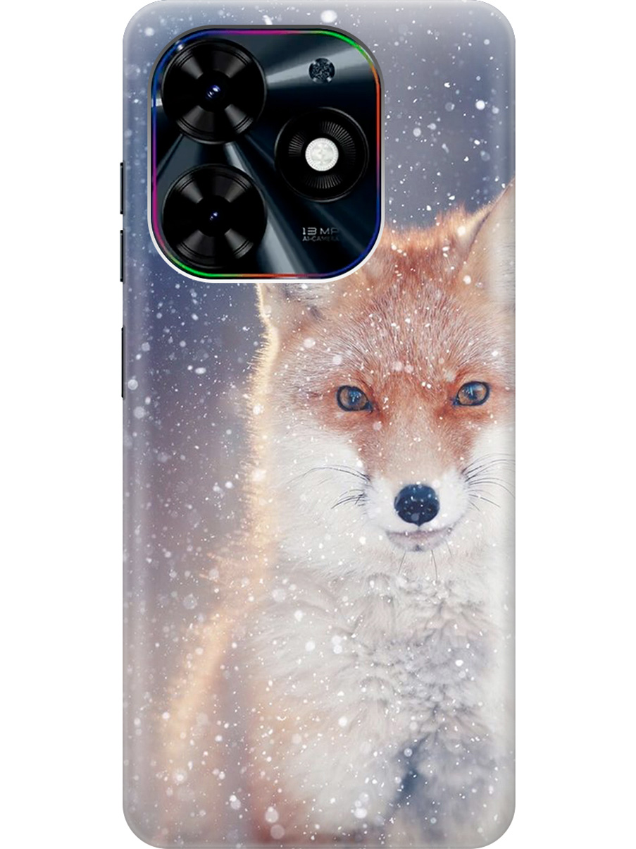 

Силиконовый чехол на Infinix Hot 40i с рисунком "Лисица в снегопад", Белый;оранжевый;синий, 20011891