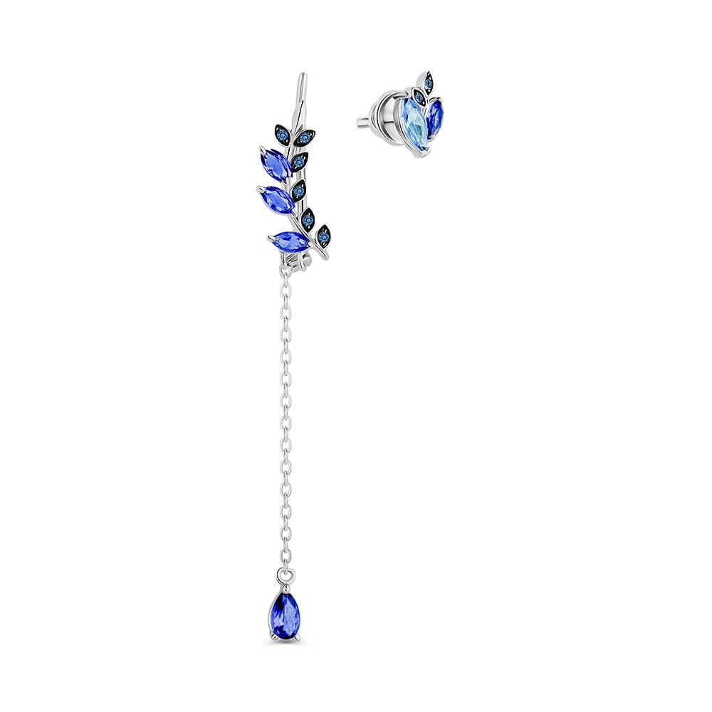 

Серьги подвески из серебра 585Gold 702011352, фианит, 702011352