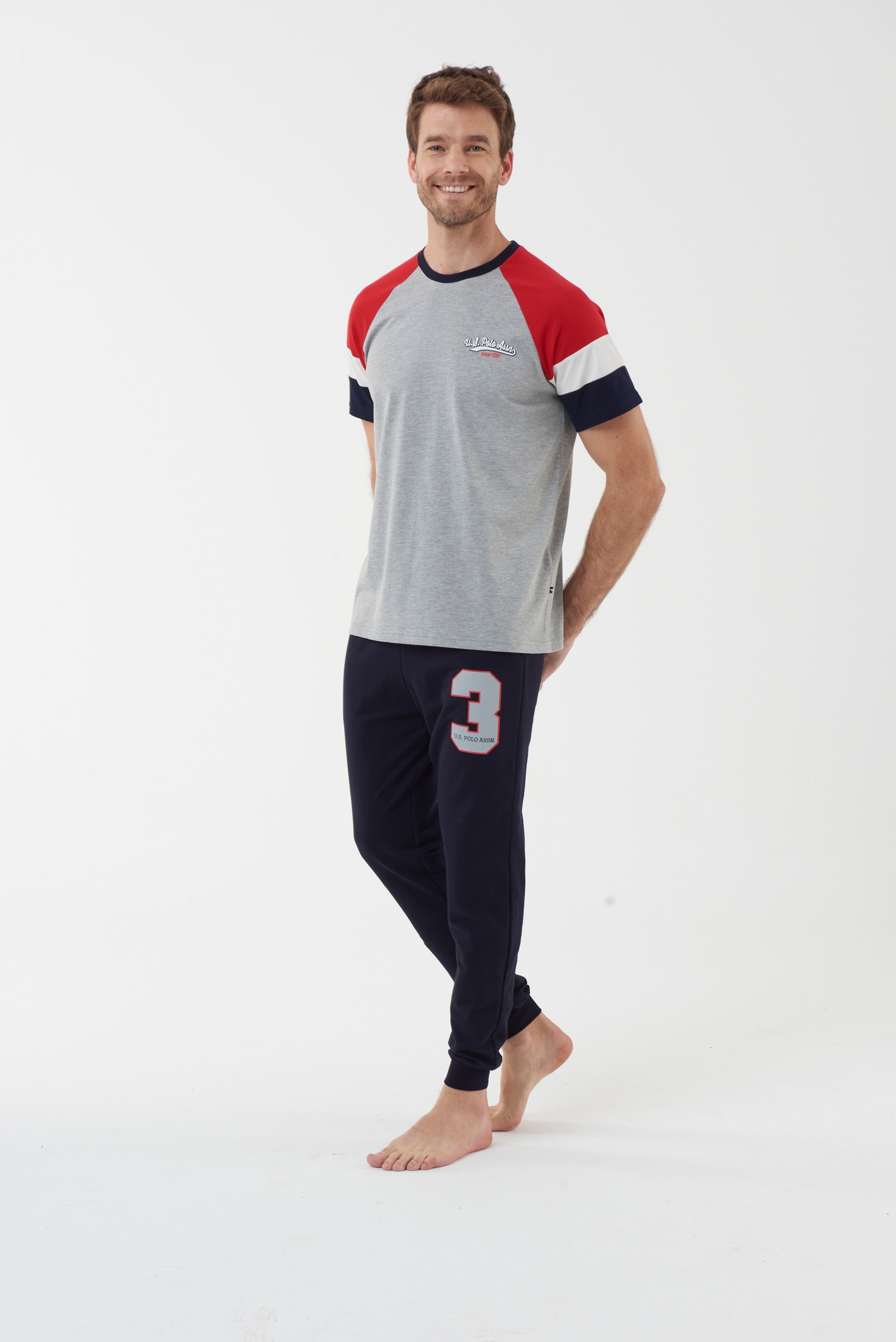 

Домашний комплект мужской U.S. POLO Assn. 18447 серый XXL, 18447