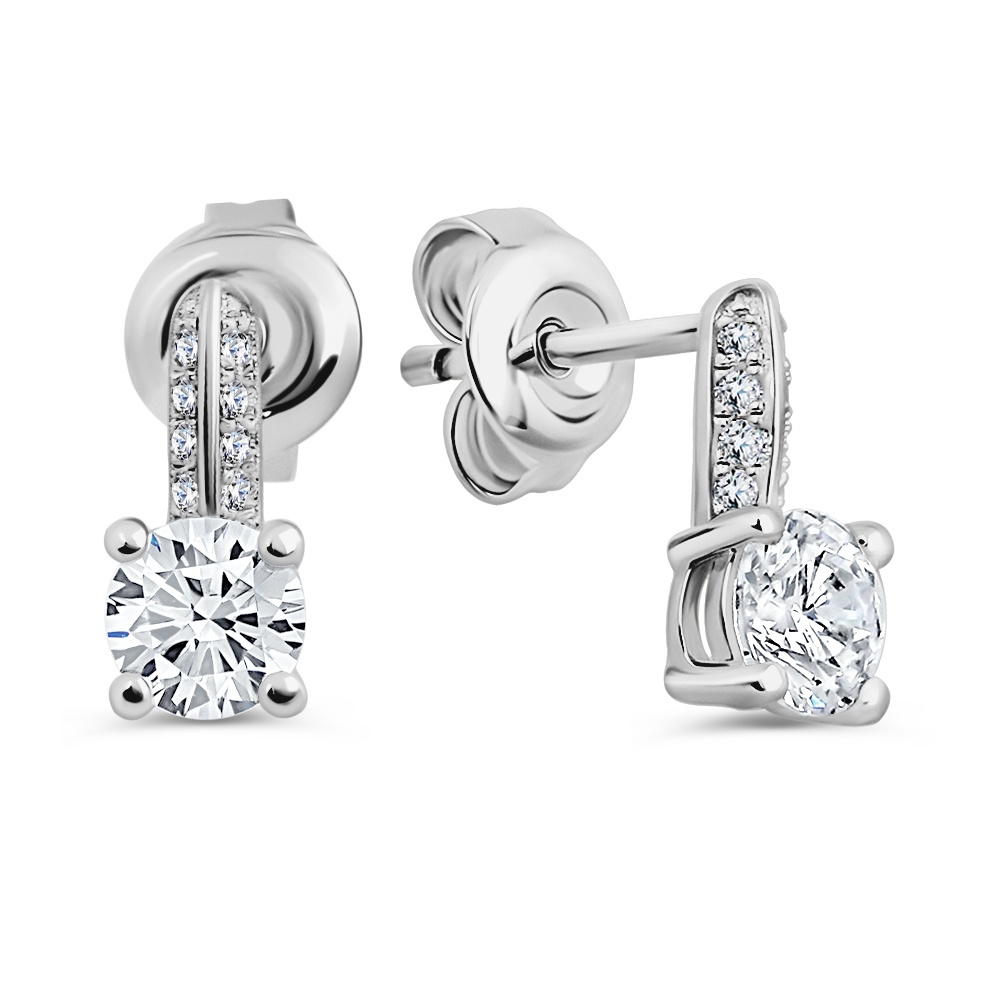 

Серьги из серебра 585Gold 702010127, фианит, 702010127