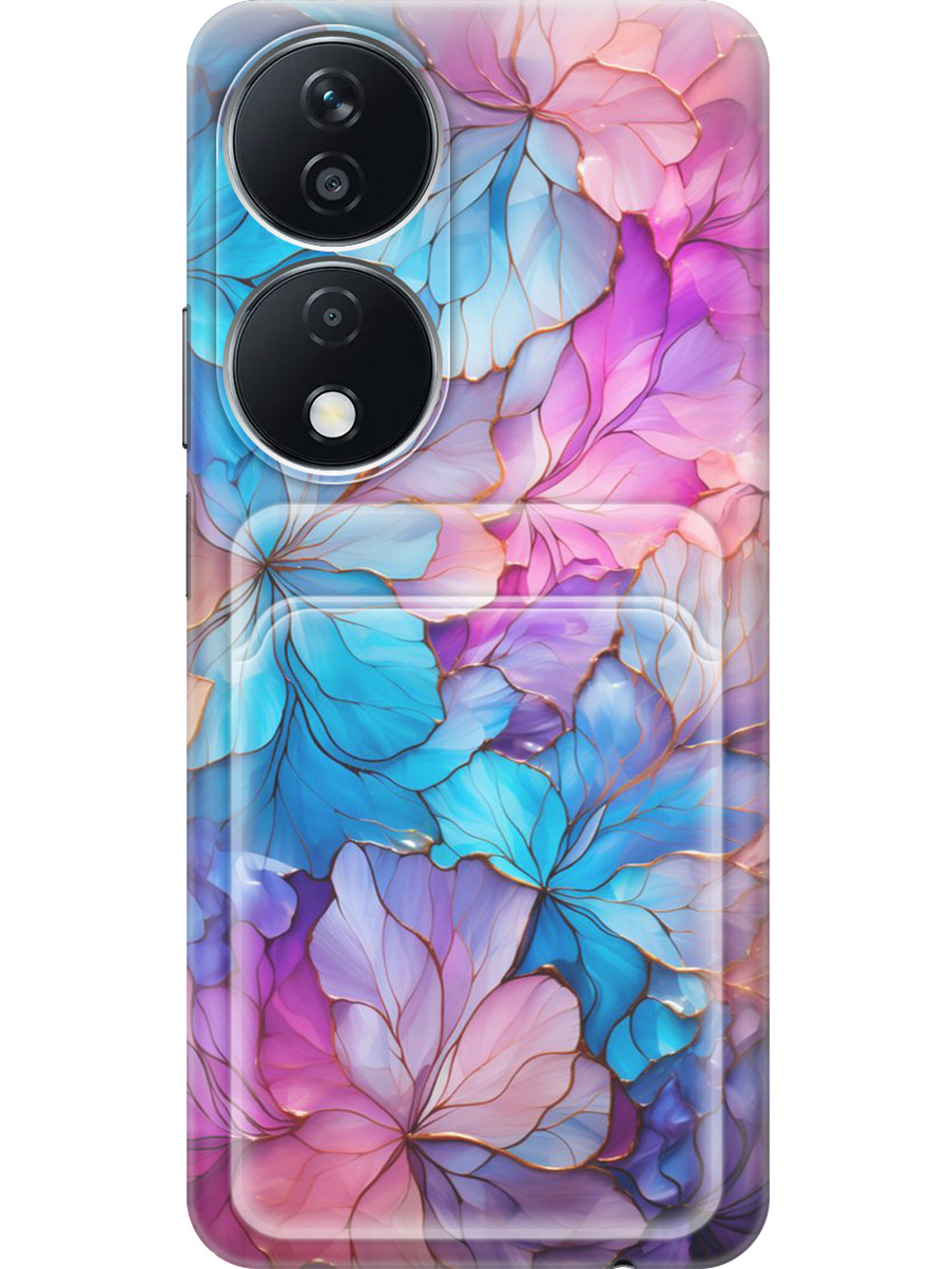 

Силиконовый чехол на Honor X7b с принтом с карманом для карты прозрачный 786693, Прозрачный;голубой;розовый, 781972122