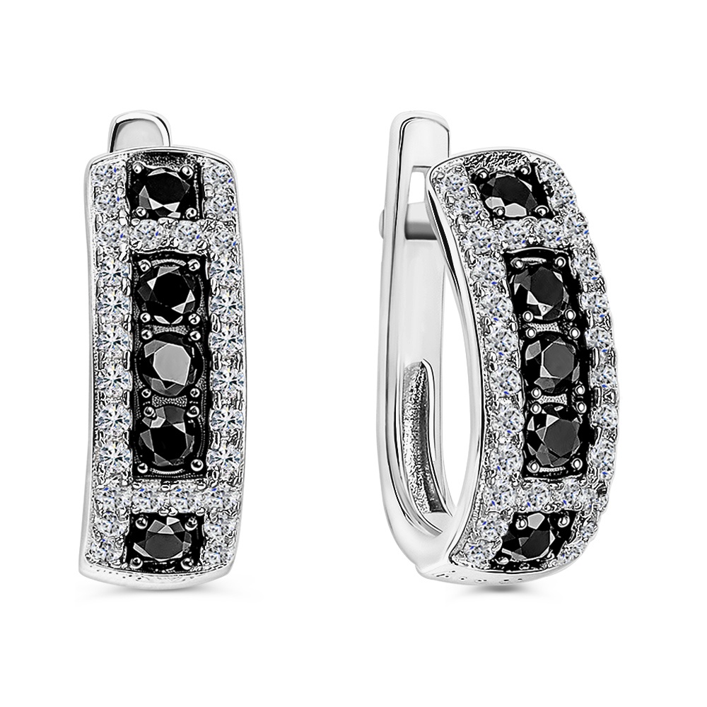 

Серьги из серебра 585Gold 702010126, фианит, 702010126