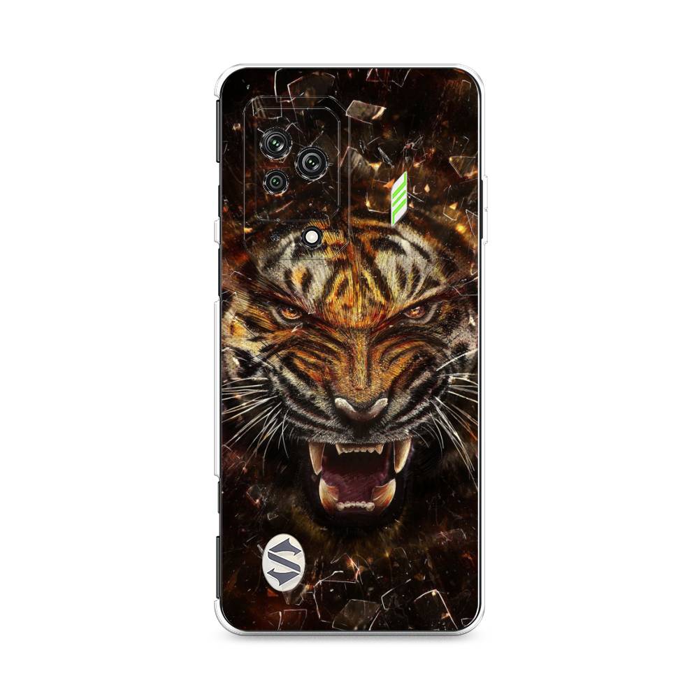 

Чехол на Xiaomi Black Shark 5 "Тигр осколки", Оранжевый;серый;черный, 314050-1