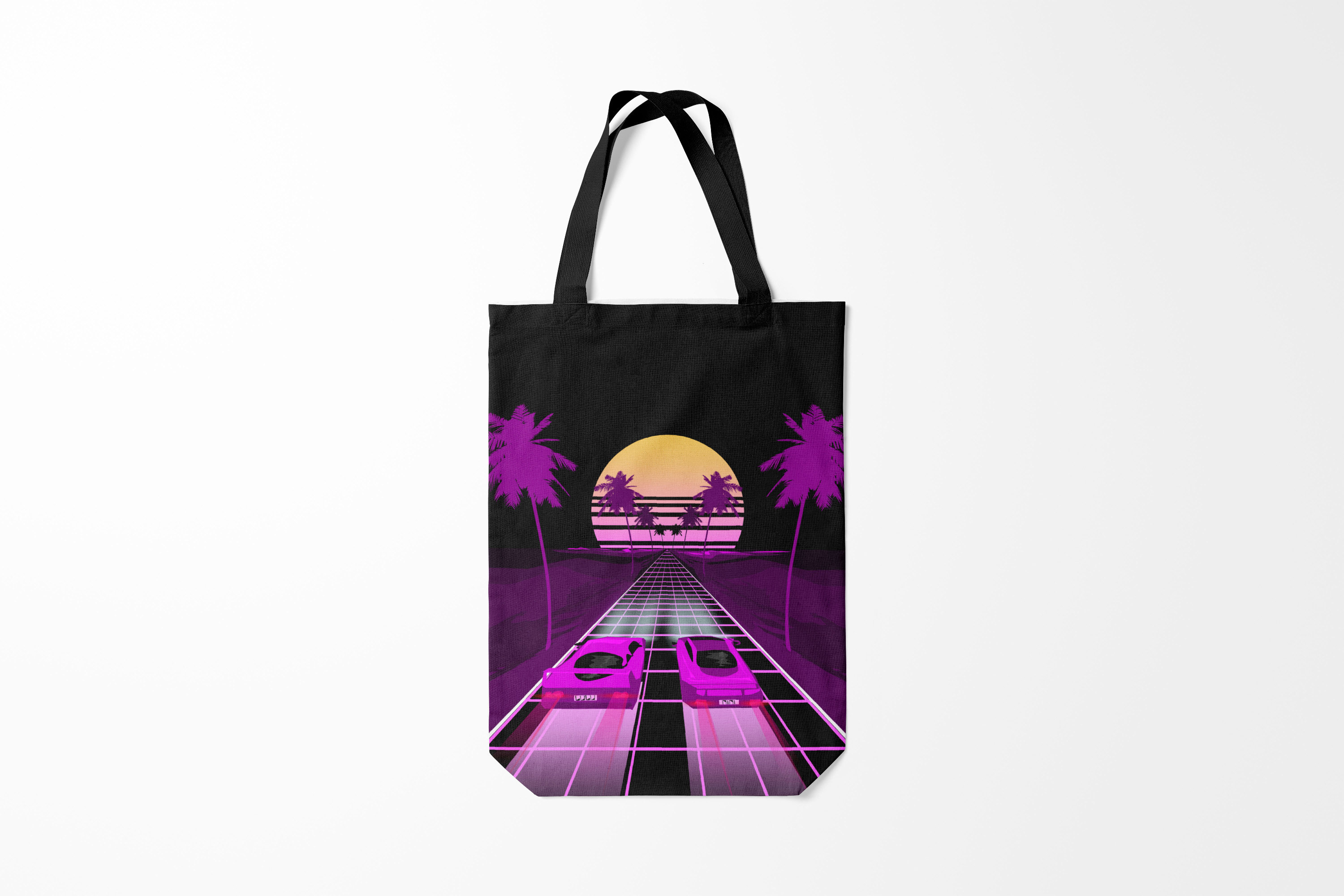 

Сумка шoппер унисекс Burnettie Геометрия Vaporwave, черный, Геометрия Vaporwave