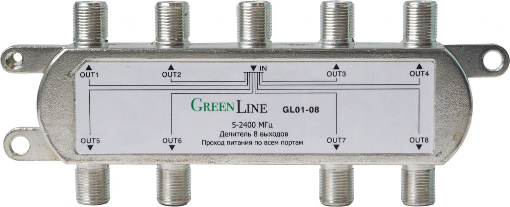 Антенный разветвитель Green Line F-plug - F-plug GL01-08 М4-00000001 1980₽