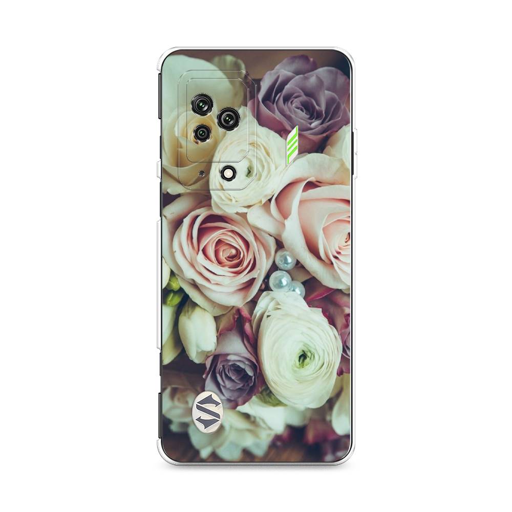 

Чехол на Xiaomi Black Shark 5 "Свадебный букет", Белый;фиолетовый, 314050-2