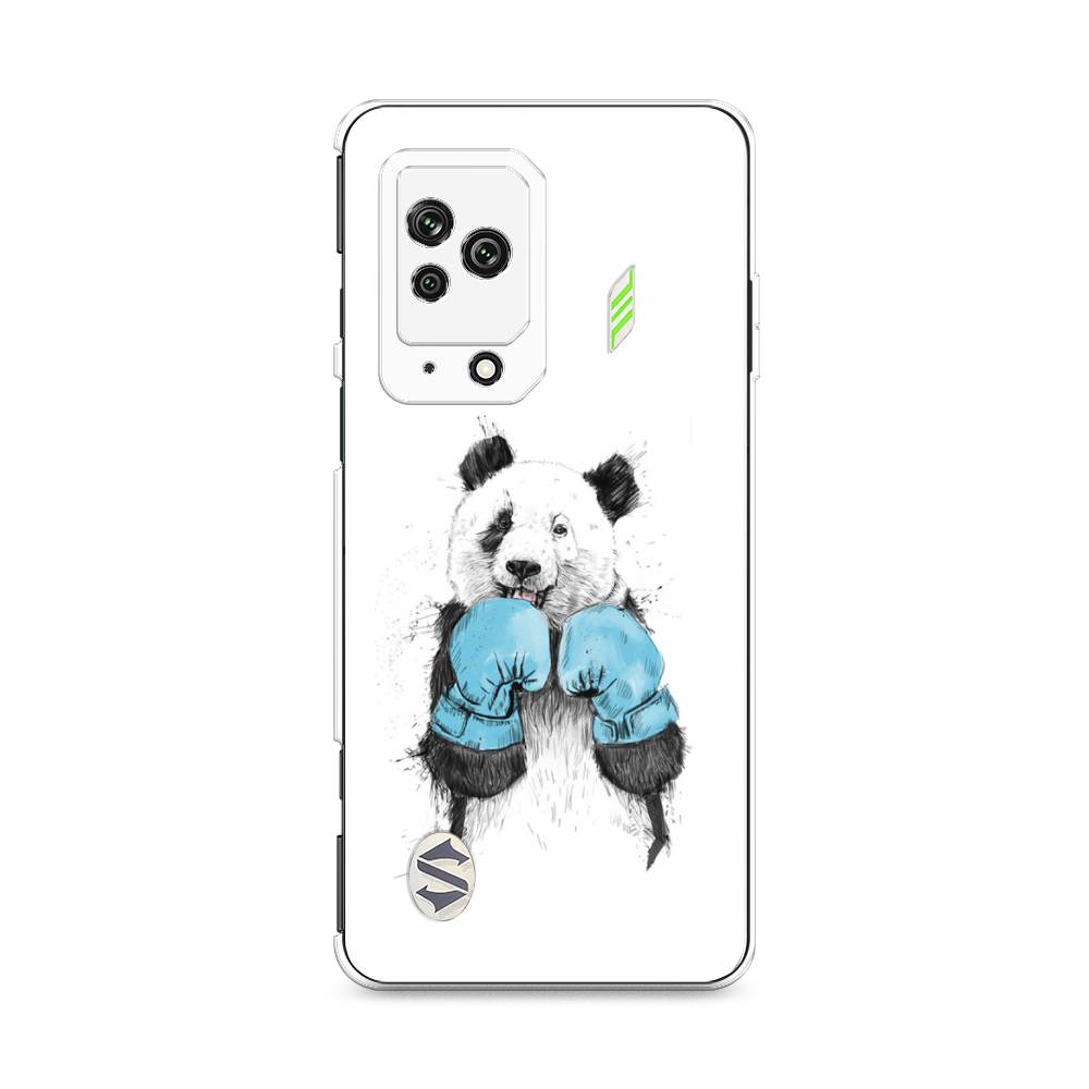 

Чехол на Xiaomi Black Shark 5 "Панда боксер", Голубой;белый;серый, 314050-1