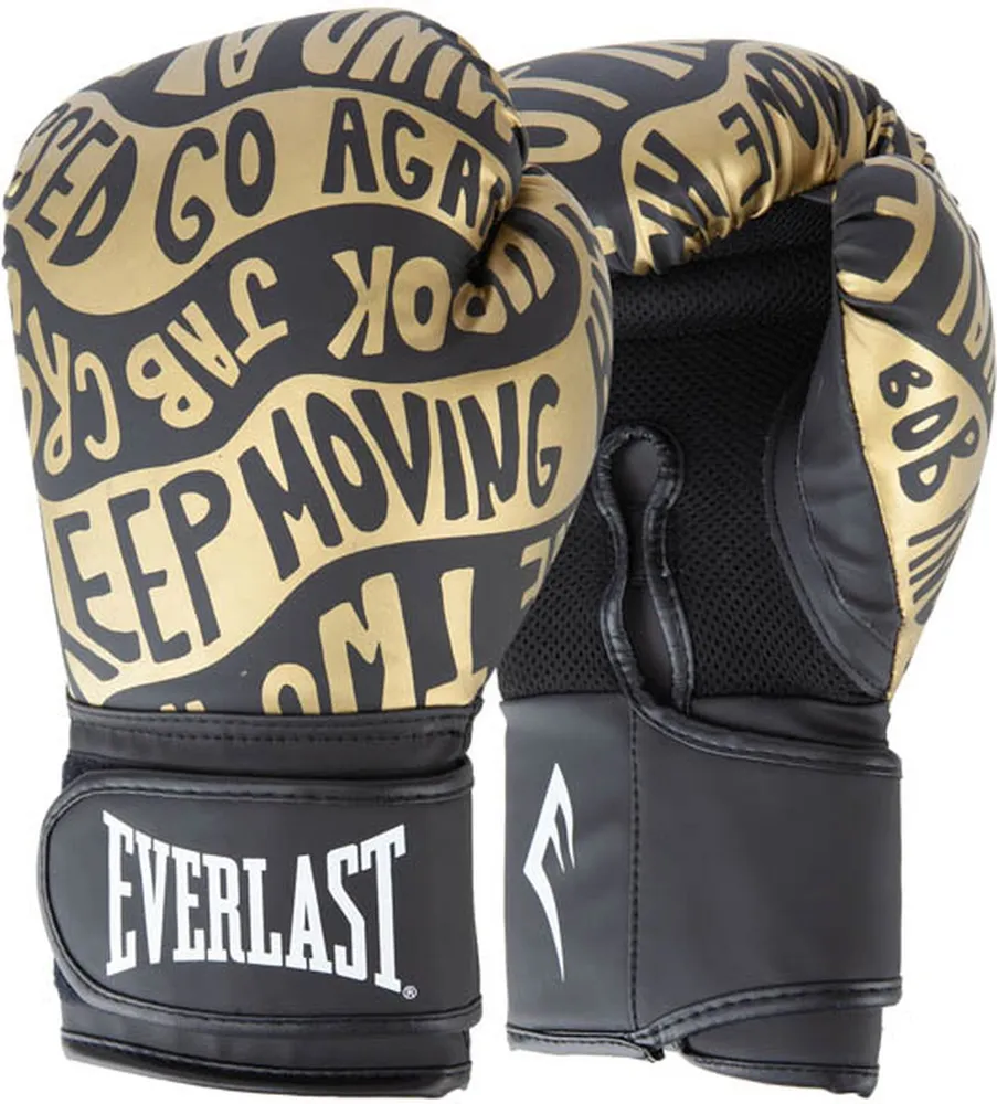 Перчатки тренировочные Everlast Spark 10oz, черный/золотой