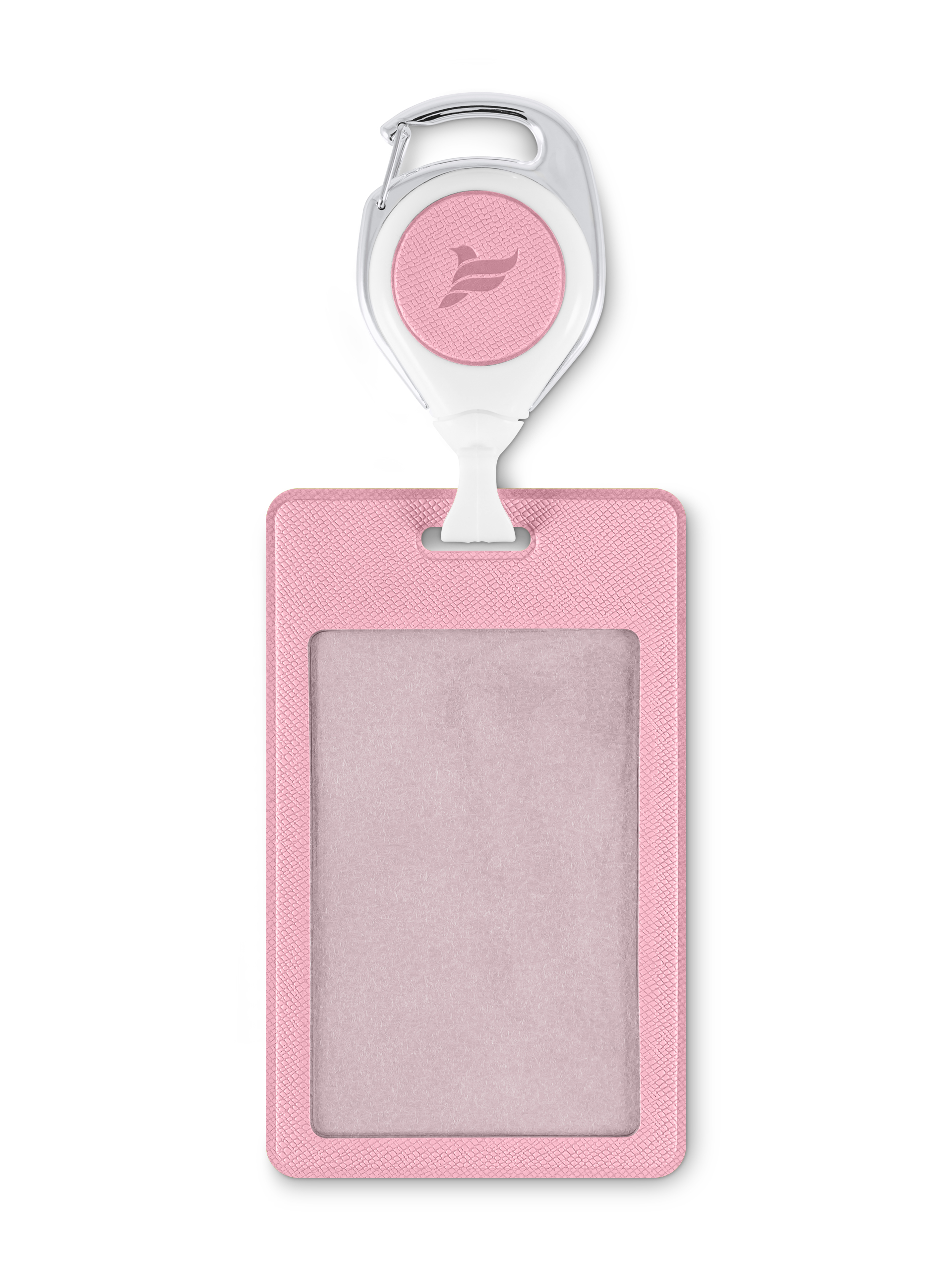 фото Flexpocket / держатель для пропуска, бейджа, чехол для карт доступа с рулеткой розовый