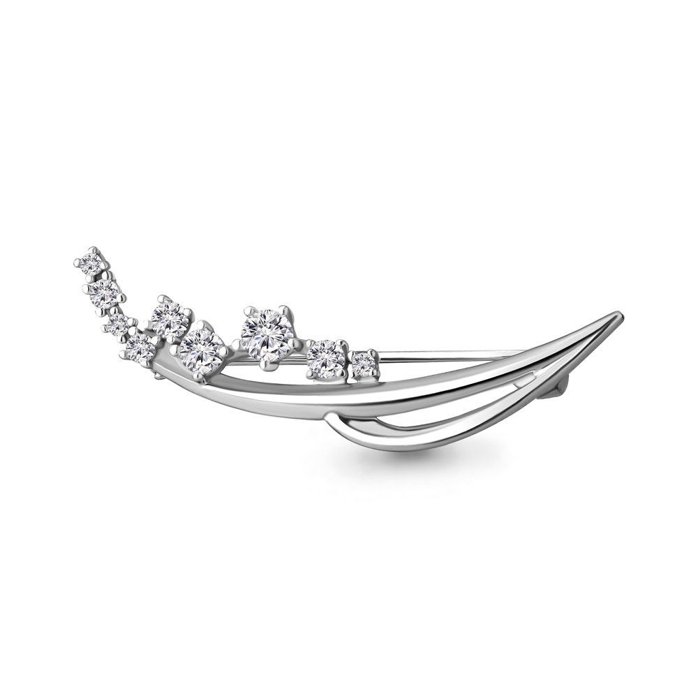 

Брошь из серебра с фианитом Aquamarine Aquamarine 77389А_925_р, 77389А_925_р