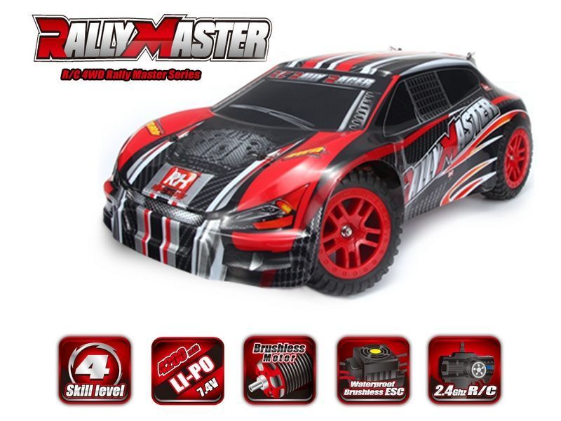 

Радиоуправляемая машинка Remo Hobby Rally Master Brushless, 4WD, 1:8, цвет красный, Rally Master