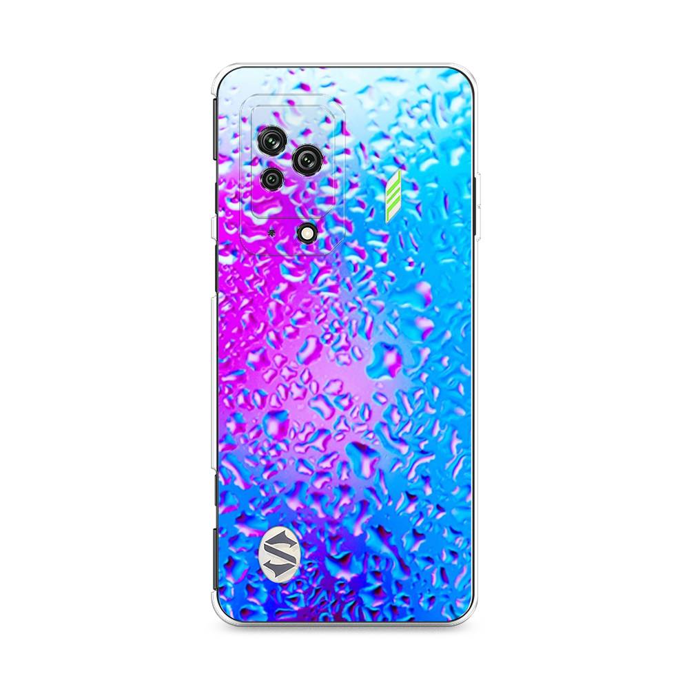

Чехол на Xiaomi Black Shark 5 "Капли на стекле", Голубой;розовый, 314050-3