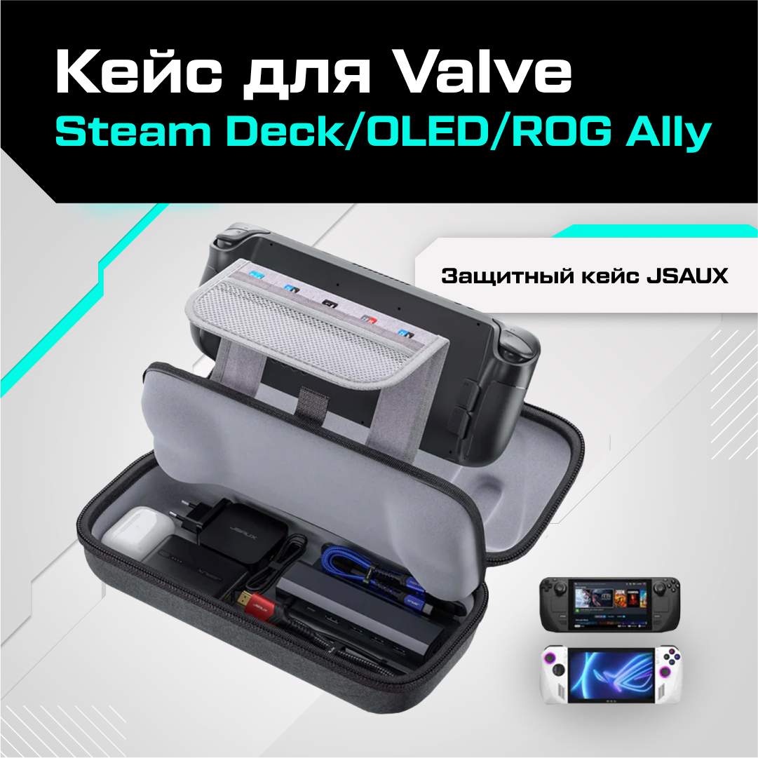 Защитный кейс для приставки JSAUX BG0106A для Steam DeckOLEDROG Ally 4590₽