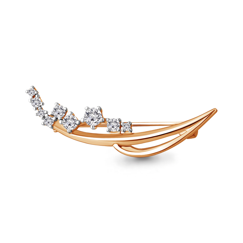 

Брошь из серебра с фианитом Aquamarine Aquamarine 77389А_925_з, 77389А_925_з