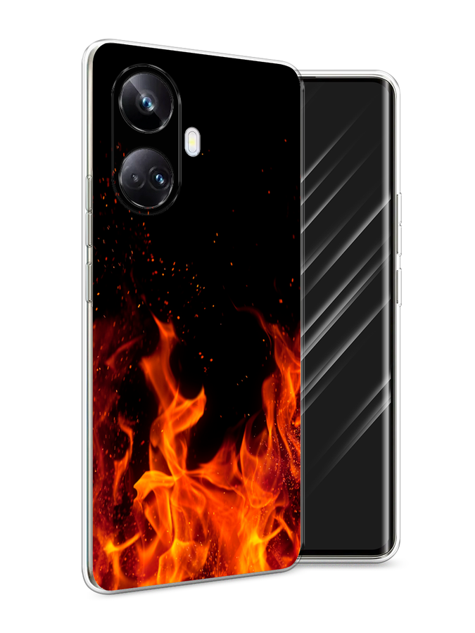 

Чехол Awog на Realme 10 Pro+ "Все в огне", Оранжевый;черный, 2512350-4