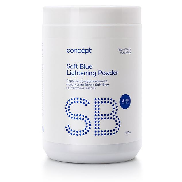 Осветлитель для волос Concept Soft Blue Lightening Powder 500г упаковочная бумага глянцевая meshu duotone powder  blue gradient 70 100 см 90 г