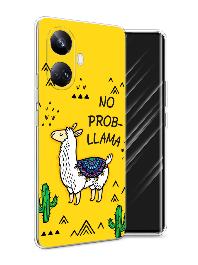 

Чехол Awog на Realme 10 Pro+ "No probLLama", Желтый;черный;синий, 2512350-2