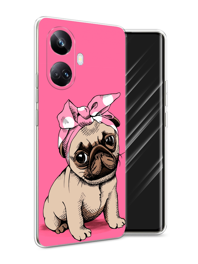 

Чехол Awog на Realme 10 Pro+ "Dog Pin-Up", Розовый;бежевый, 2512350-2