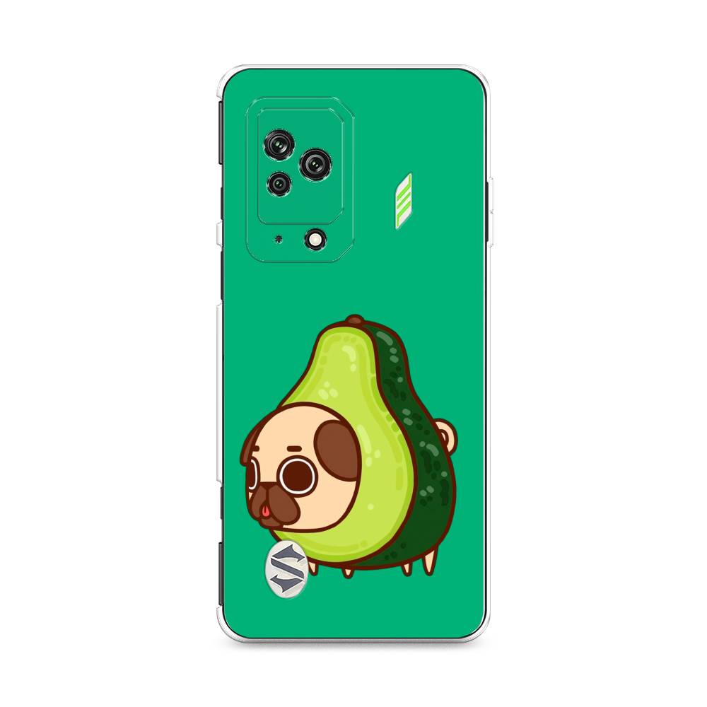 

Чехол на Xiaomi Black Shark 5 "Мопс авокадик", Зеленый, 314050-1