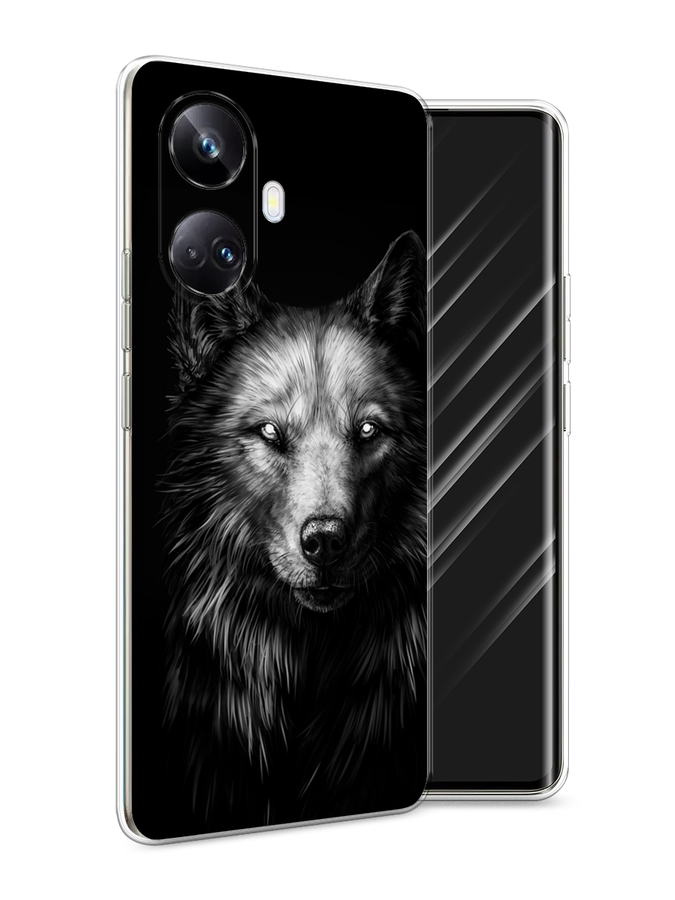 

Чехол Awog на Realme 10 Pro+ "Волк черно белый", Серый;бежевый;белый, 2512350-1