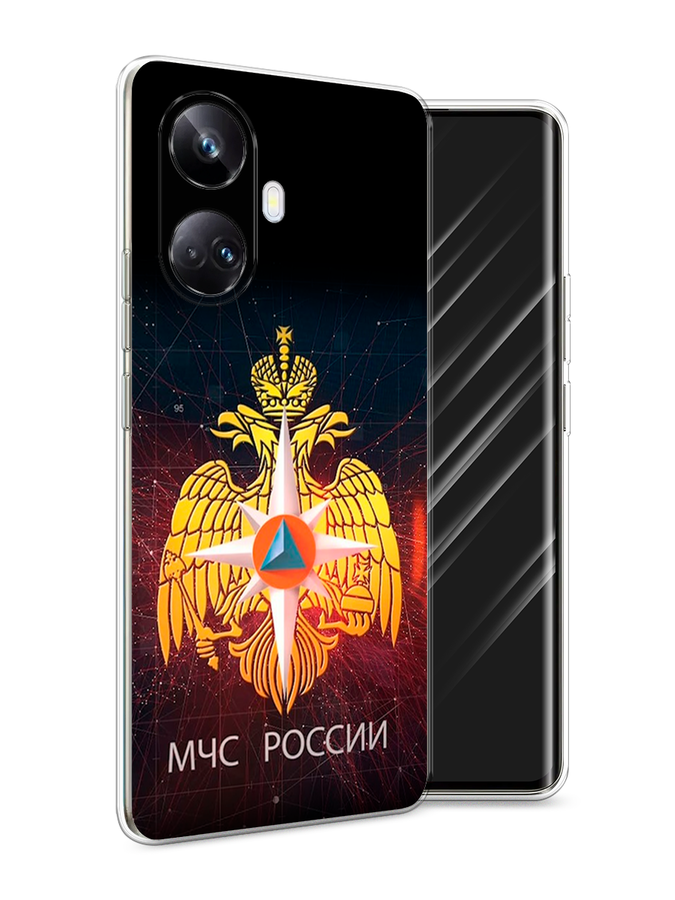

Чехол Awog на Realme 10 Pro+ "МЧС России", Черный;желтый;красный, 2512350-5