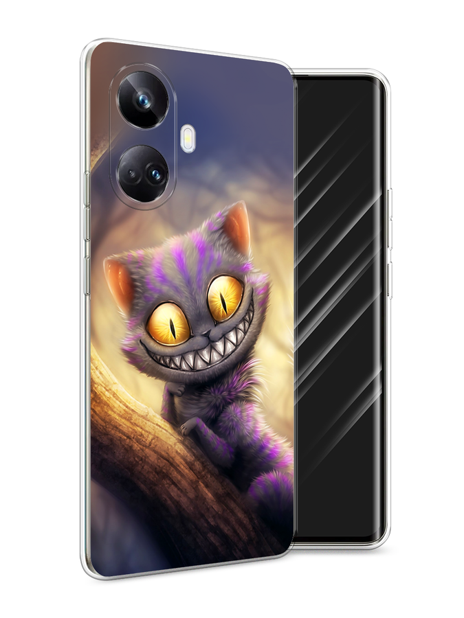 

Чехол Awog на Realme 10 Pro+ "Cheshire Cat", Фиолетовый;желтый, 2512350-1