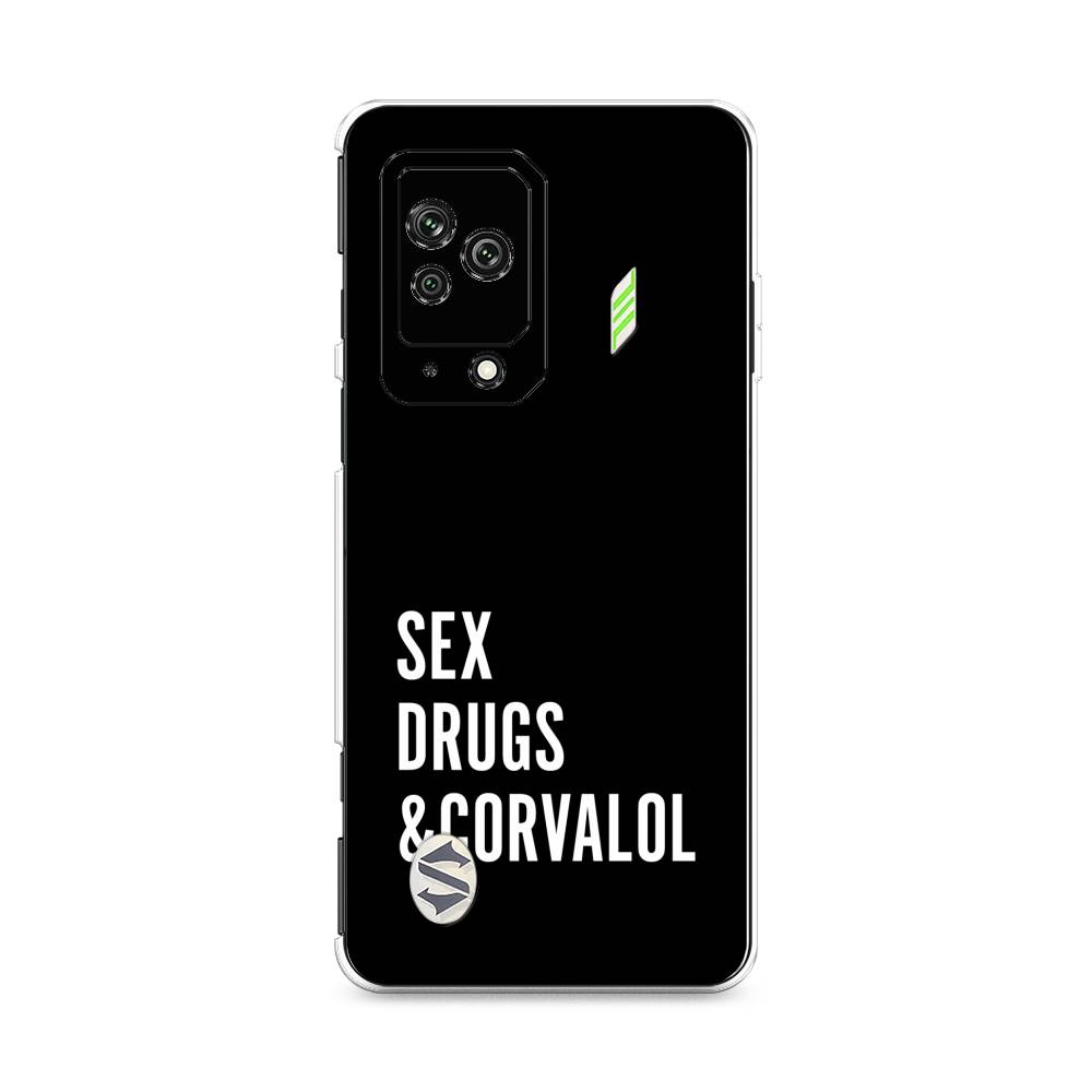 

Чехол на Xiaomi Black Shark 5 "Corvalol", Черный;серый;белый, 314050-6