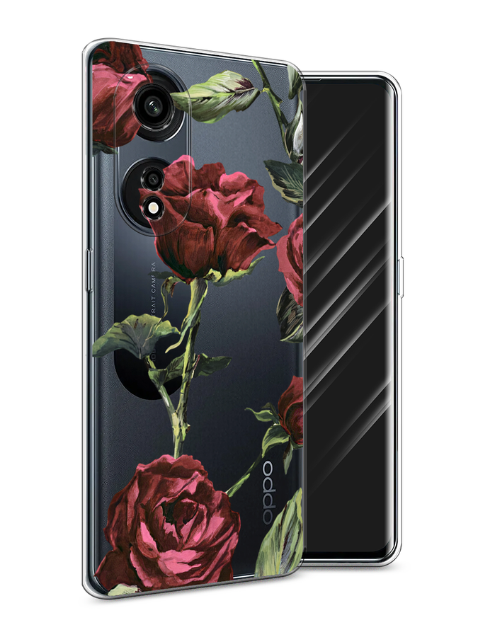 

Чехол Awog на Oppo A1 Pro "Бордовые розы фон", Красный, 2512250-8