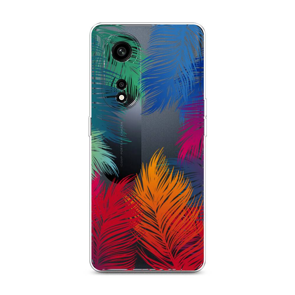 

Чехол Awog на Oppo A1 Pro "Рамка из перьев", Красный, 2512250-4