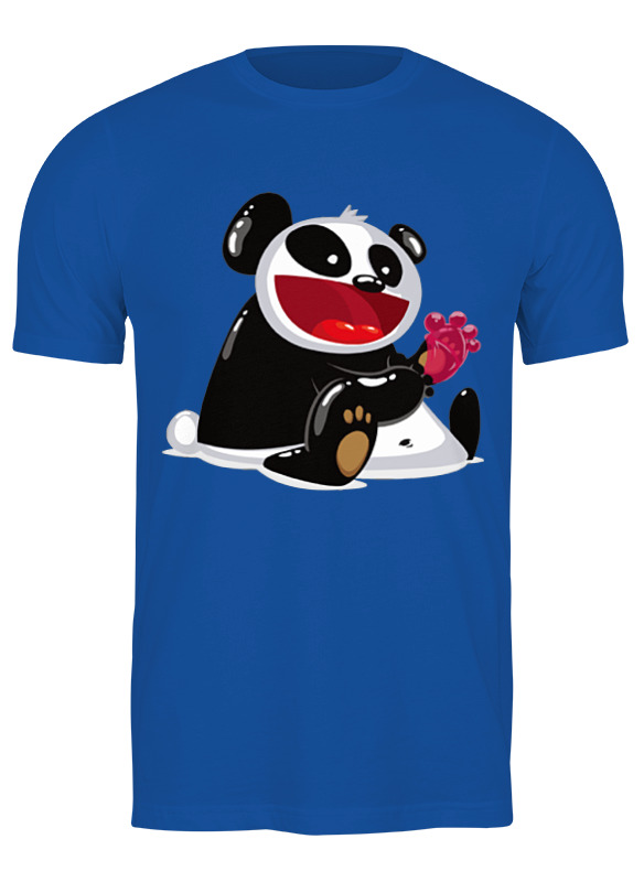 

Футболка мужская Printio Панда (panda) синяя 2XL, Синий, Панда (panda)