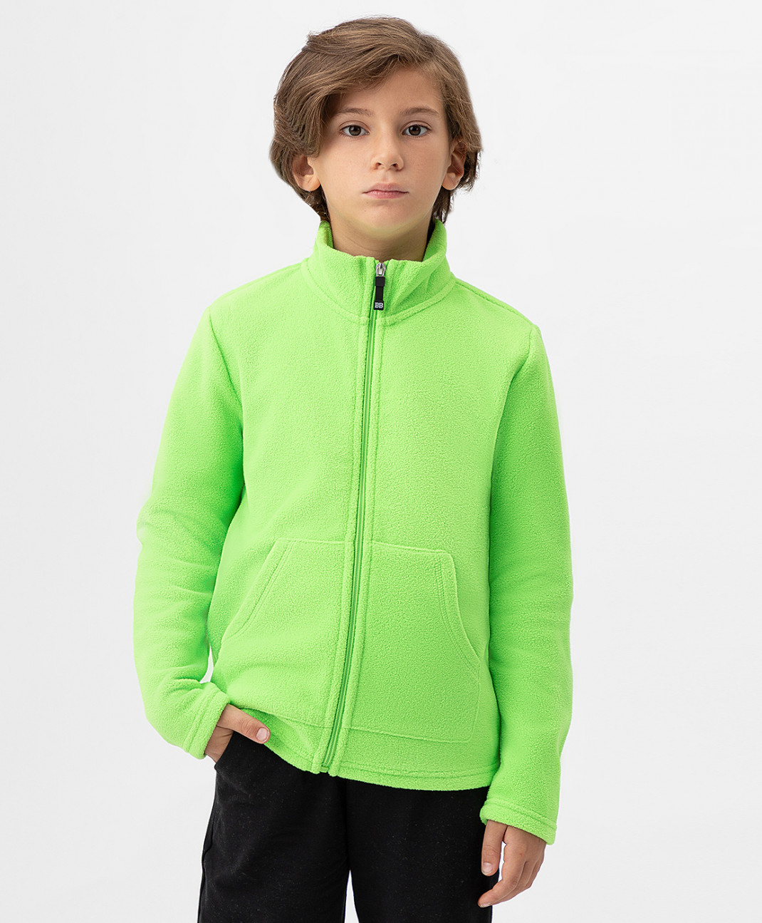 

Толстовка с высоким воротником и карманами салатовая Button Blue 222BBBA16015513 р.152, 222BBBA16015513