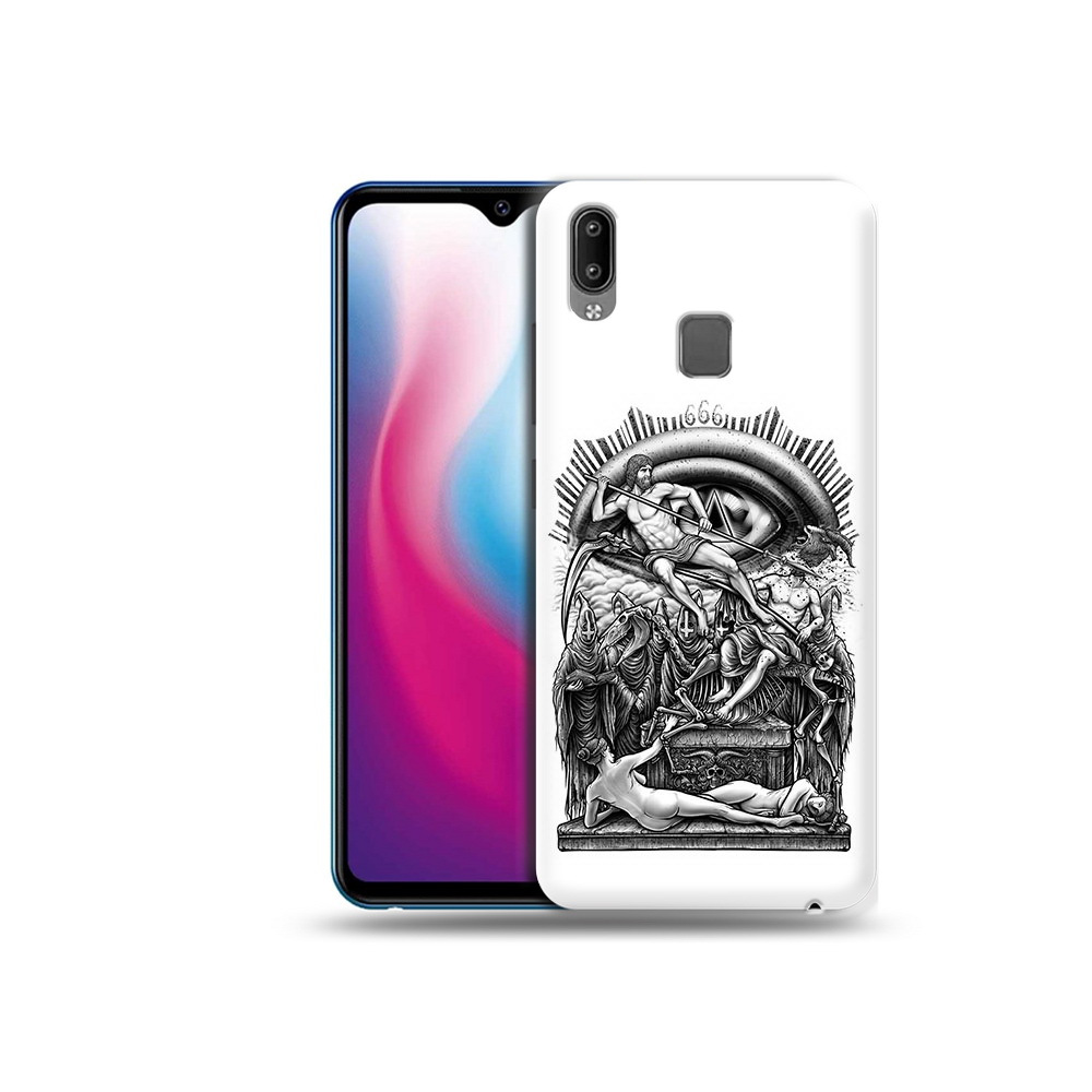 

Чехол MyPads Tocco для Vivo Y93 Lite оракул черно белый, Прозрачный, Tocco