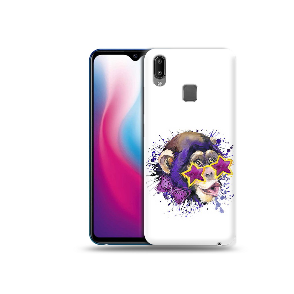 

Чехол MyPads Tocco для Vivo Y93 Lite обезьяна в очках, Прозрачный, Tocco