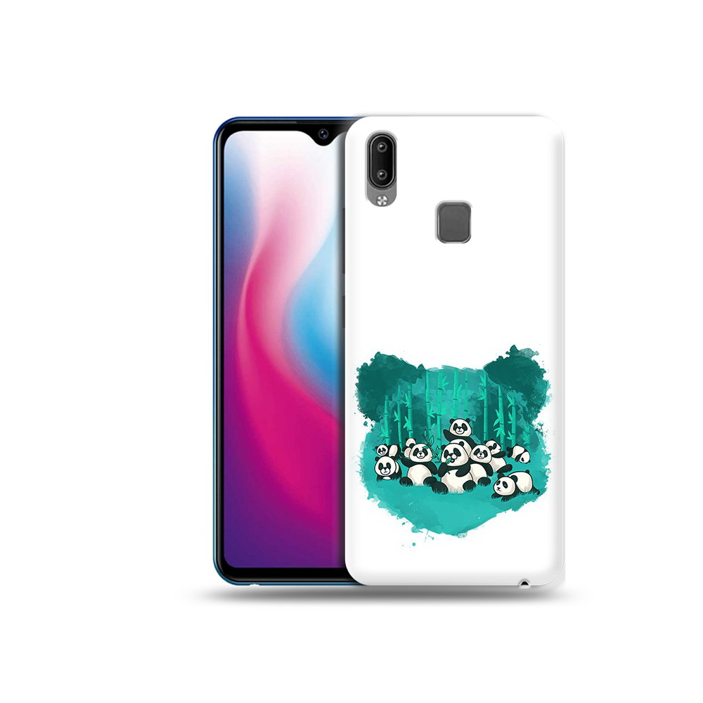 

Чехол MyPads Tocco для Vivo Y93 Lite нарисованные панды, Прозрачный, Tocco
