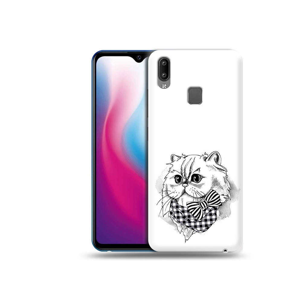 

Чехол MyPads Tocco для Vivo Y93 Lite нарисованная красивая кошечка, Прозрачный, Tocco