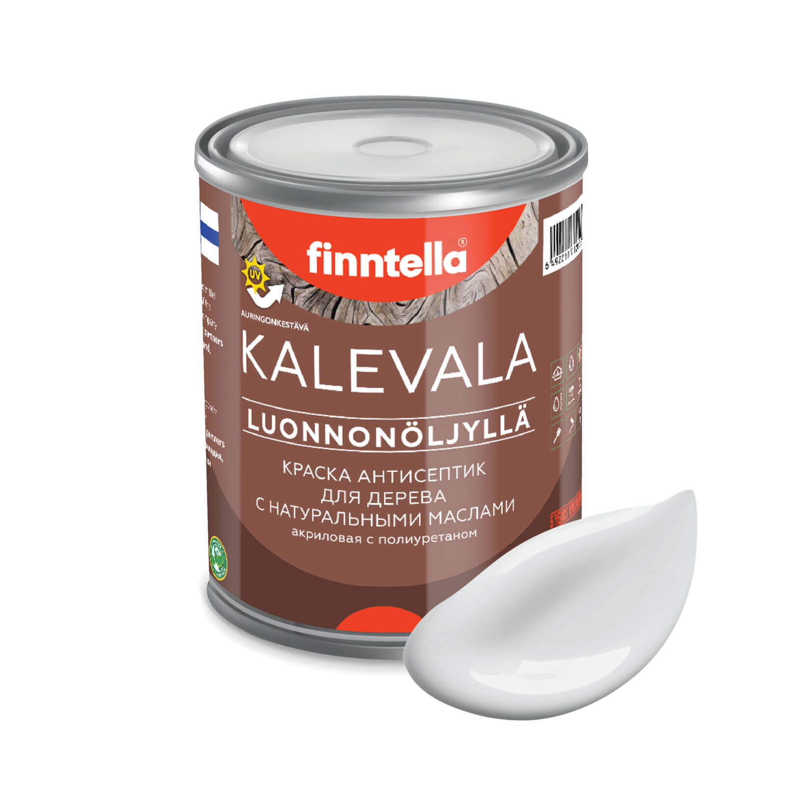 

Краска для дерева и деревянных фасадов FINNTELLA KALEVALA, с натуральным маслом и полиурет, Серый, KALEVALA NLC
