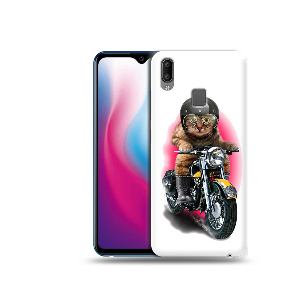

Чехол MyPads Tocco для Vivo Y93 Lite мото-кот, Прозрачный, Tocco