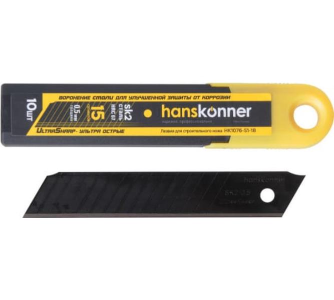 Лезвия для ножа 18 мм Hanskonner утолщенные 10 шт лезвия крюки для напольных покрытий vira