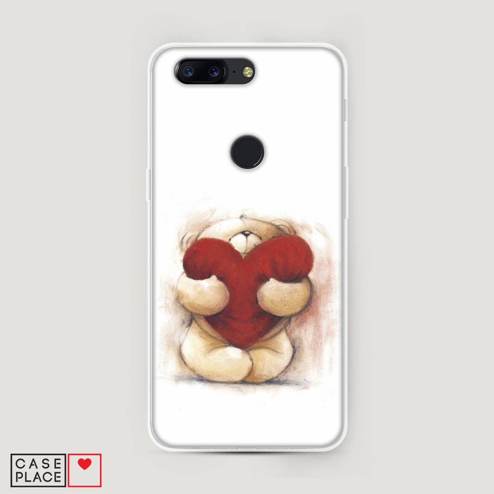 

Чехол Awog на OnePlus 5T / ВанПлас 5T "Мишка с сердцем 1", Белый;красный;бежевый, 150350-6