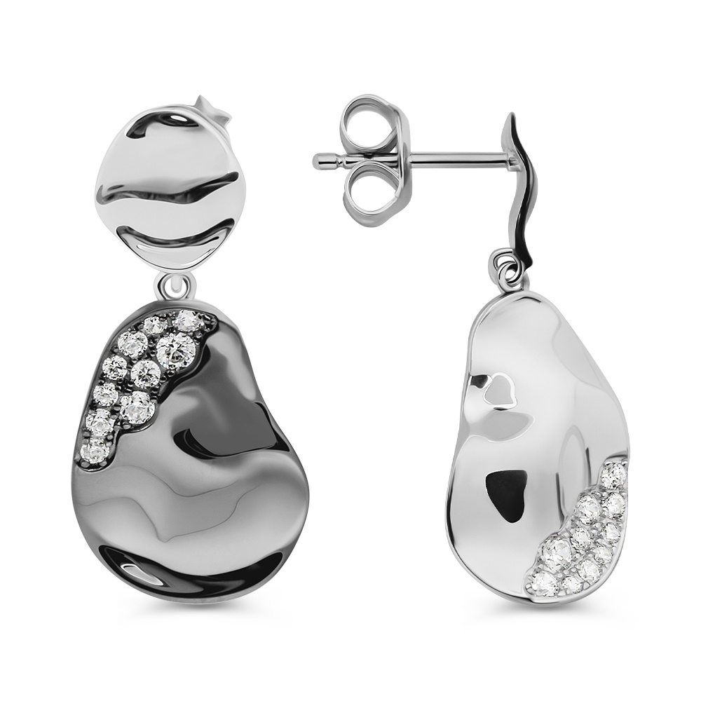 

Серьги подвески из серебра 585Gold 702009925, фианит/фианит, 702009925
