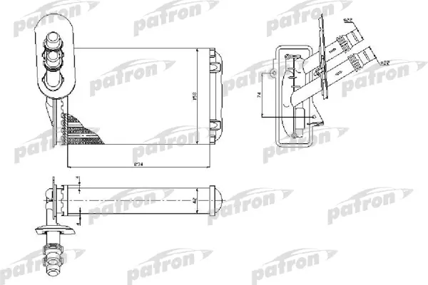 

Радиатор отопителя PATRON для Audi A3/Seat Leon/Skoda Octavia/Volkswagen Bora -95 PRS2074