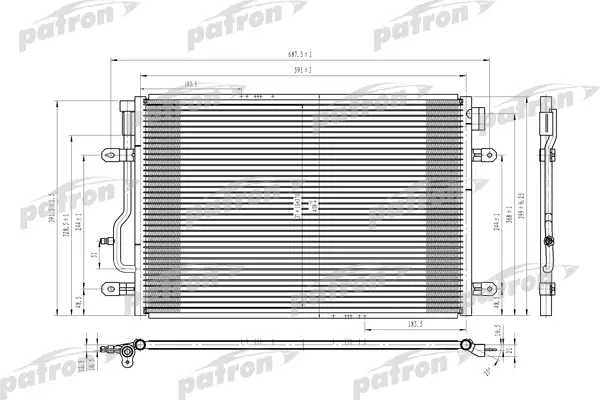 

PATRON Радиатор кондиционера PATRON PRS3622