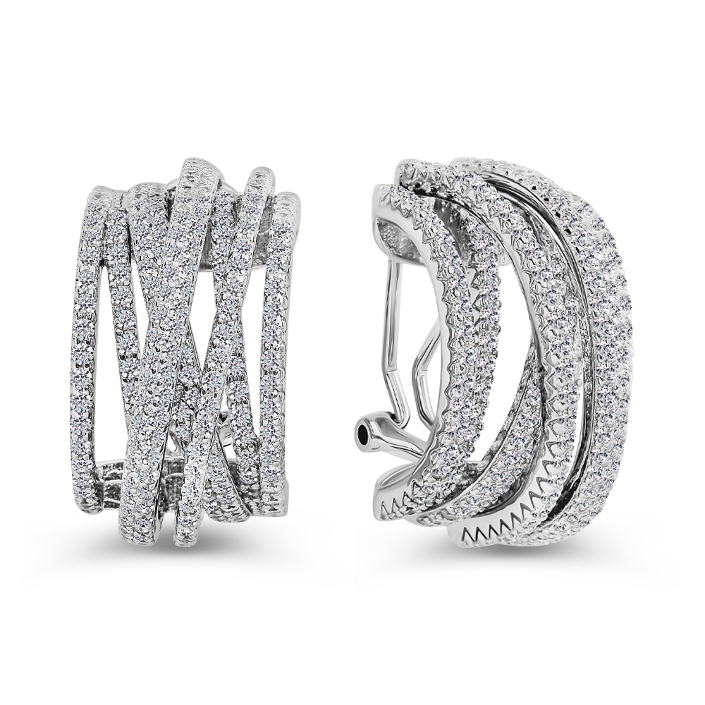 

Серьги из серебра 585Gold 702009809, фианит, 702009809