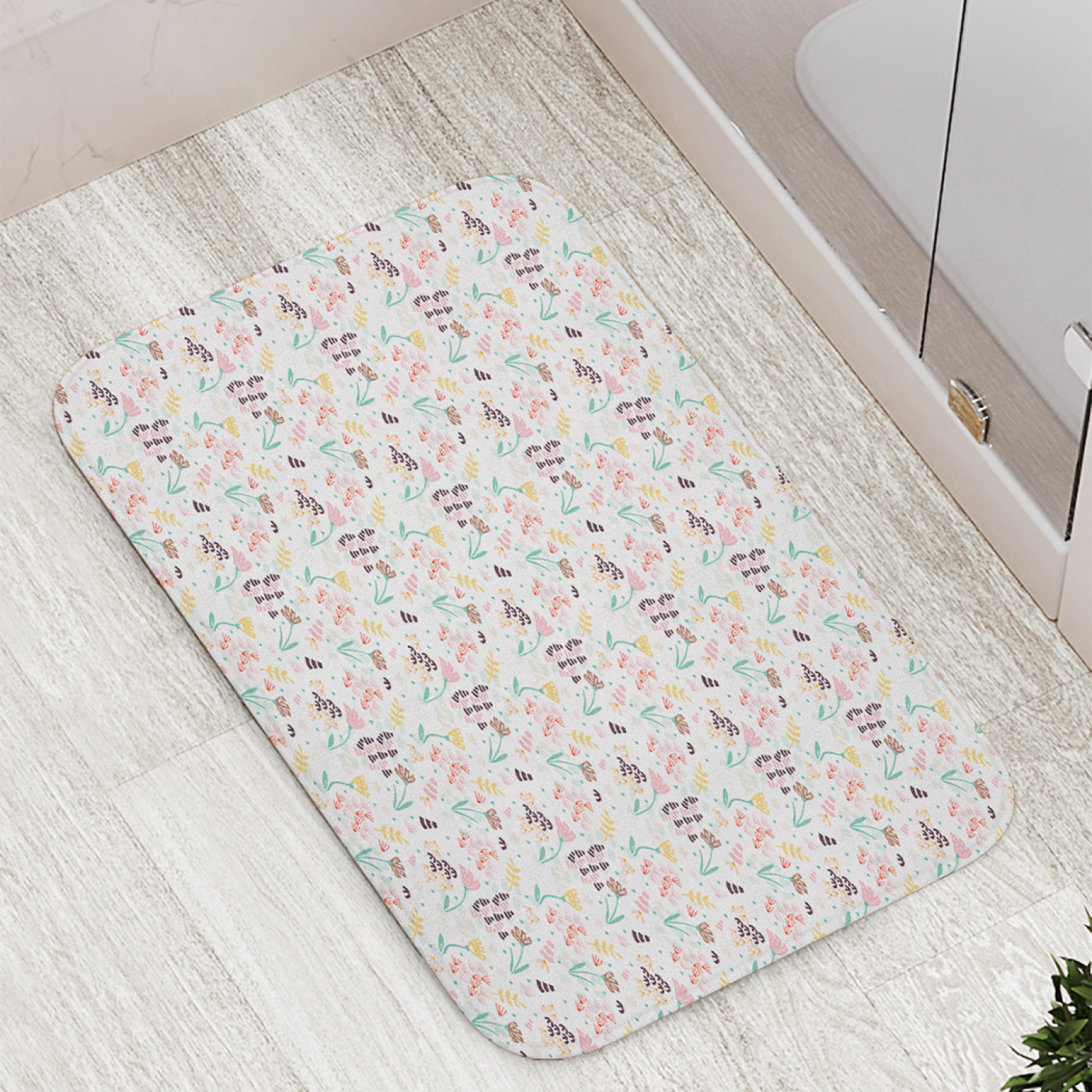 фото Коврики для ванной и туалета bath_103920 весенние цветы в саду xiaomi joyarty