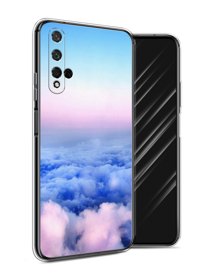 

Чехол Awog на Honor 20 "Облака", Голубой;розовый, 69550-4