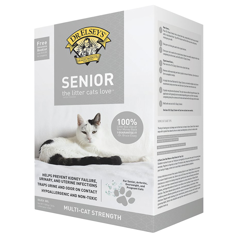 Впитывающий наполнитель для кошек Dr. Elsey's Senior Litter силикагелевый, 3.6 кг