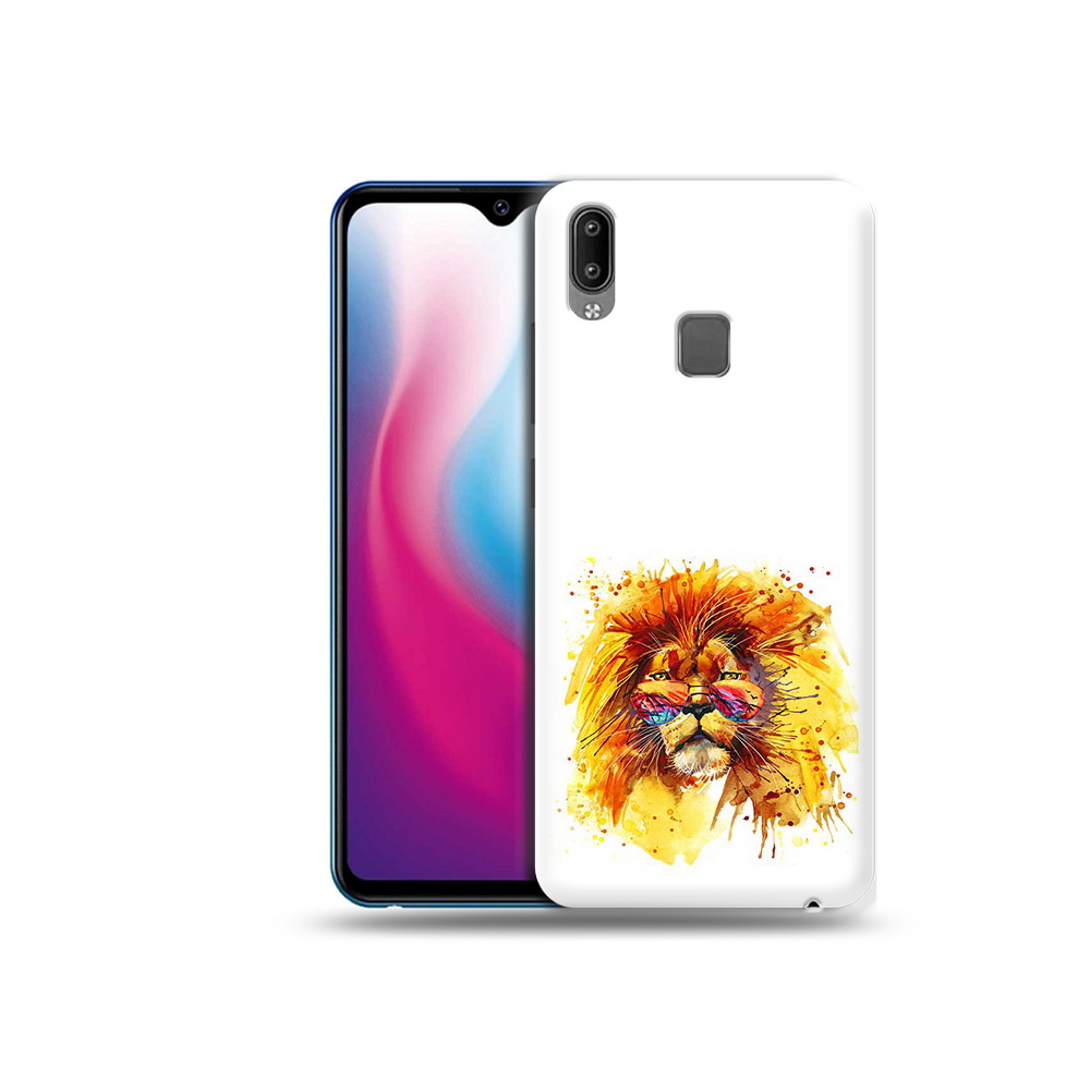 

Чехол MyPads Tocco для Vivo Y93 Lite лев в очках, Прозрачный, Tocco
